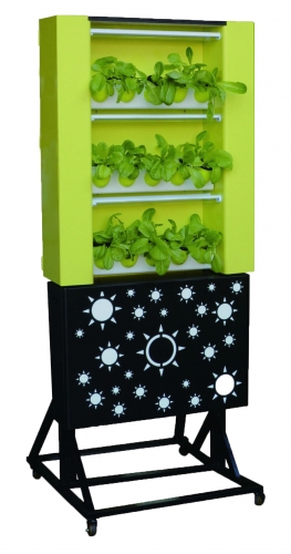 Wall-Mounted Hydroponics for 30 Holes